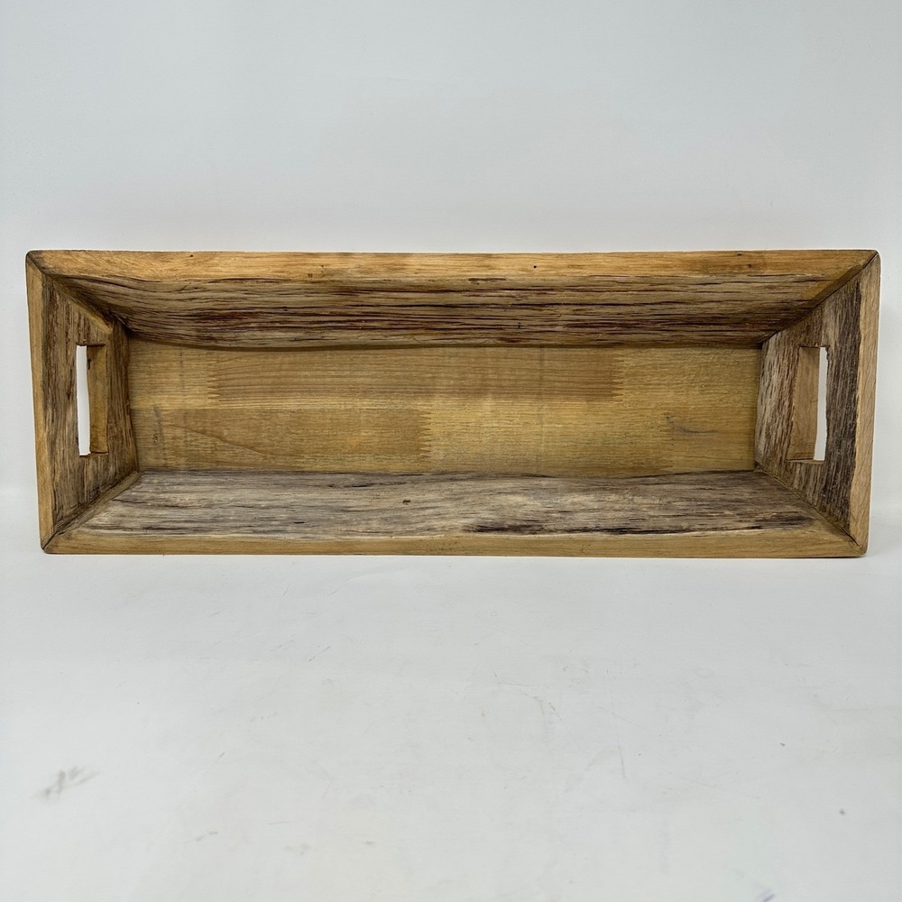 Creative Co Op Rustic Reclaimed Wood Decorative Tray Handles Rustic Farmhouse
